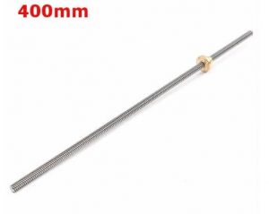 8mm T8x2 400mm Lead Screw with Brass Nut